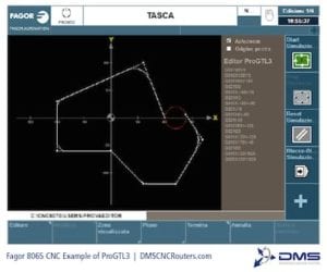 DMS CNC Routers Fagor 8065 CNC ProGTL3 Example