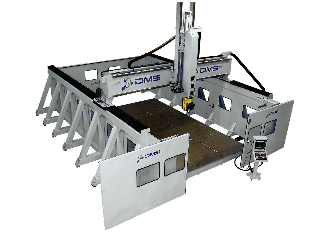 DMS-5-Axis-Enclosed-Overhead-Gantry-Side-Wall-CNC-Router