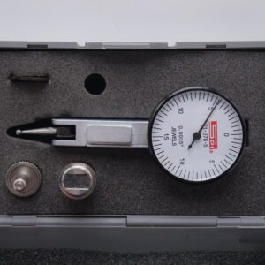 Dial Test Indicator – 1-1/4″ White Dial, 0.0005″ Graduation, Calibrated (SPI #21-378-5)