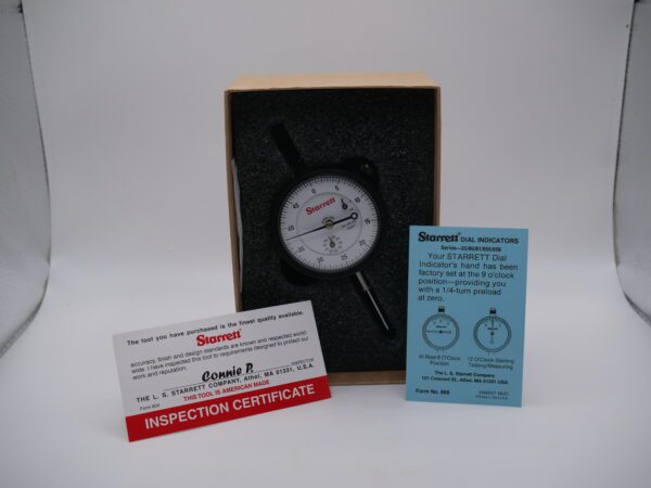 Dial Drop Indicator – 1″ Travel, 0.001″ Graduation, Jeweled, Lug Back (Starrett #53304)