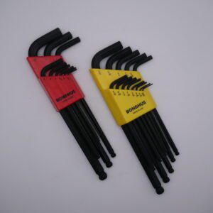 22-Piece Ball End Hex Key Set – SAE & Metric, 0.05"–3/8", 1.5–10mm – 20199