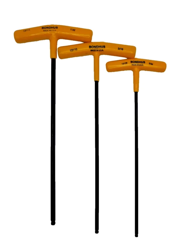 10-Piece SAE T-Handle Hex Key Set – Ball/Hex, 3/32"–3/8" – 13138 - Image 3