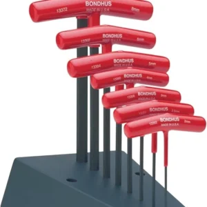 8-Piece Metric T-Handle Hex Key Set – Ball/Hex, 2mm–10mm – 13187