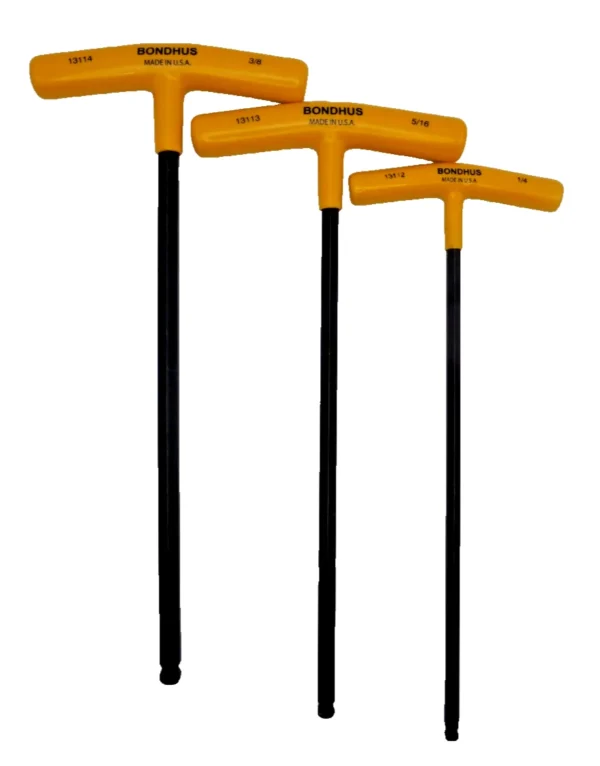 10-Piece SAE T-Handle Hex Key Set – Ball/Hex, 3/32"–3/8" – 13138 - Image 2