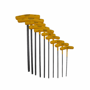 Bondhus 10-Piece SAE T-Handle Hex Key Set – Ball End (13138)