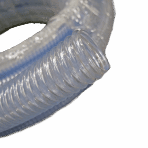 2" Clear Dry Food Hose – Reinforced PVC, 60 PSI (Sold by the Foot)