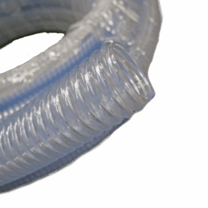 2" Clear Dry Food Hose – Reinforced PVC, 60 PSI (Sold by the Foot)
